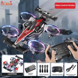 [SG Seller]Dual Mode RC Flying Car Land  Air Mode Remote Control LED Light Drift Aircraft Kids Outdoor RC  Toy