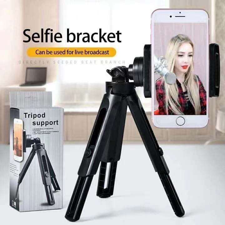 Tripod Support Rotation Foldableringlight Stand Holder For Phone