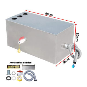 Stainless Steel Grease Trap Kitchen Oil Filter Perangkap Minyak Oil Water Separator Filtration Kitchen Waste Trap