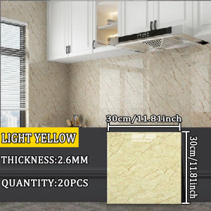 20PCS 30×60cm Marble Wallpaper adhesive Waterproof decor wall PVC printed wallpaper Tiles Sticker