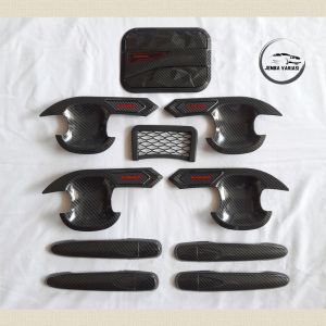 Paket Outer Door Cover Handle Pegangan Pintu Tank Cover Daihatsu Sigra 2016 - 2024 Glossy Carbon