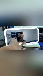 LED Car Makeup Mirror Cermin Solek Kereta Car Rearview Mirror Cermin Pandang Belakang Kereta