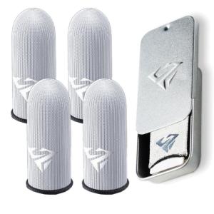 2Pairs Mobile Game Fingertip Gloves Sweatproof Anti-slip Finger Sleeve Breathable Gaming Fingertip Cover