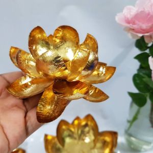 Brass byfa W1109  บงกช01 ดอกบัวบาน บัวทองเหลือง  ดอกไม้ทองเหลือง(ราคาดอกเดียว ใช้คู่สั่งเพิ่ม)