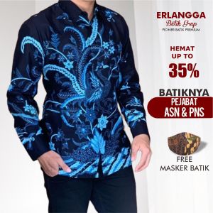 Baju Kemeja Batik Pria Lengan Panjang Elegan
