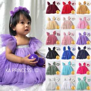 Gaun Anak Perempuan 1 Tahun Lucu Import 2022 Kekinian Dress Pesta Bayi Cewek 12 Bulan - 18 Bulan Korea Model Terbaru Bahan Adem Baju Pesta Ulang Tahun Baby Girl KAP168