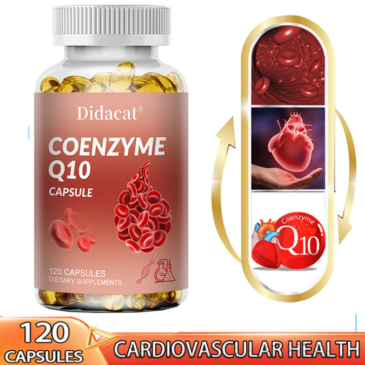 Coenzyme Q10 supplement with vitamin C and vitamin E to support heart health, cardiovascular health, improve energy levels, antioxidant, suitable for men and women.