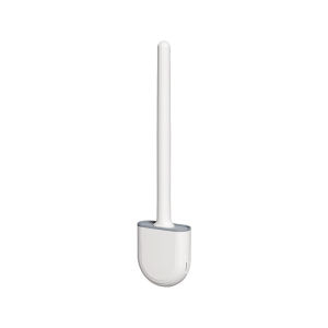 Toilet Brush and Holder Set Flexible Toilet Bowl Brush Head with Silicone Bristles Wall-Mounted Nail Free Easy to Clean
