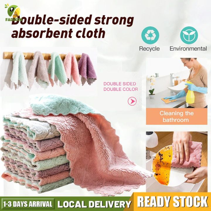 5 PCS Microfiber Cleaning Cloth Hand Washing Cloth Kitchen Towel Kitchen Towel / Hand Towel / Dishcloth / Wipe