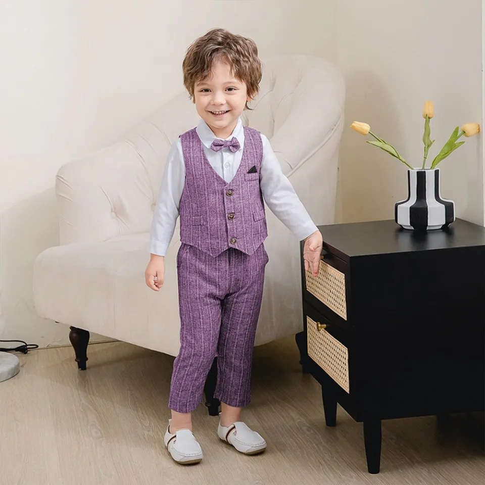 Formal Wear Velvet 1st Birthday Baby Boy Outfit - Yatishucouture - Medium