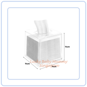 【COZYCASA】Transparent Square Acrylic Tissue Box Holder for Home Office Thickened PCTissueBox