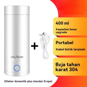 Cangkir Air Pemanas Listrik Portabel Kecil Pelestarian Panas Ketel Terintegrasi Mini Pot Kesehatan Otomatis Perjalanan