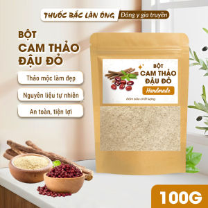 Bột cam thảo đậu đỏ 100g dưỡng trắng tẩy da chết nhẹ mờ thâm dưỡng da trắng hồng