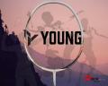 YOUNG TURNING POINT 23 White Orange (Speed & Smash) (Free string & strung) Badminton Racket. 