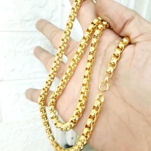 Dây Chuyền Nam Ống Vuông Dập Mộc Cao Cấp 7MM Cho Nam- Mang lâu dài tắm rửa thoải mái không đen (Dùng lâu dài tắm rửa không đen)