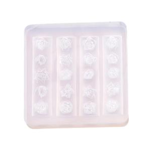 3D Flower Resin Nail Art Decorations Mold Silicone Nail Carving Mold DIY Nail Art Tools Phototherapy Glues Filling Mold