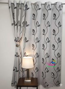 SEMI-BLACKOUT CURTAINS WITH 7FT LENGTH AND 8RINGS VERY THICK AND QUALITY FABRIC SMOOTH AND ELEGANT CURTAINS