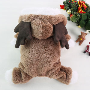 Dog Christmas Pet Supplies Clothes Teddy Cotton Clothes Autumn Winter Elk Cat Dog Clothes