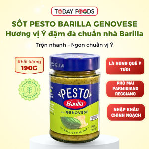 Sốt Pesto Barilla Genovese 190g – Hương vị Ý với lá húng quế & phô mai Parmigiano Reggiano