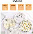 SG 10PCS Gold Silver Dot Disposable Paper Cups and Plates Set for Birthday Party. 