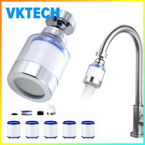 Faucet Water Filter 360 Degree Rotating Pressurized Splash Filters Showers Head Bath Purifier for Household Kitchen Bathroom