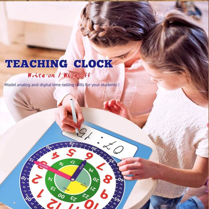 Write & Wipe Large Demonstration Clock Learning Clock for Kids Telling