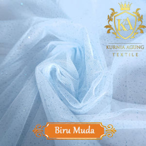 Kain Tile Tulle Tila Gliter Korea 150 cm per Roll Gulungan Murah Bahan Rok Dress Gaun Kebaya Kurnia Agung