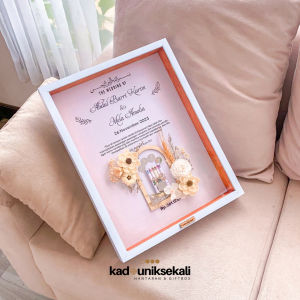 Uang Mahar Simbolis Pernikahan / Bingkai Mahar Rustic 45x35cm / Hantaran Seserahan Wedding