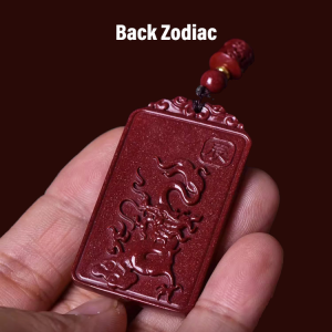 Guardian deity pendant mens life Buddha zodiac cinnabar necklace