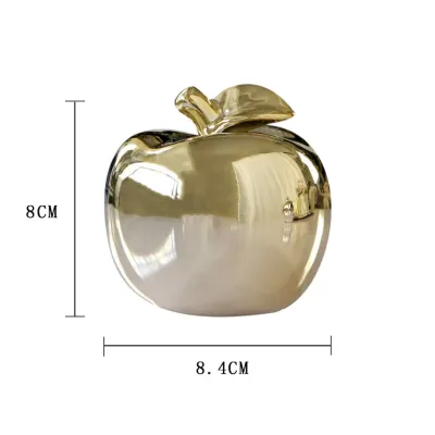 Gold Ornament Pajangan Apel Keramik Gold/Ornamen keramik apel berlapis emas modern minimalis Eropa aksesoris rumah hadiah