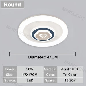 Ceiling Lights Modern Design Tri Color LED Ceiling Lamp Nordic Love Center Light 96W Dining Living Bedroom Home Light MARELIGHT