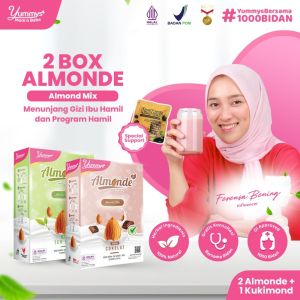 2 BOX ALMONDE - Almonde susu almond -TM2 | Susu Almond Ibu Hamil  - Mengurangi Mual - 200gr