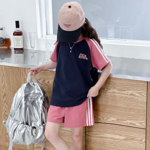 (18-52kg) Bộ đồ đồ bộ bé gái ngắn tay mẫu Soem từ 5-16 tuổi. Quần áo trẻ em mùa hè cộc tay cho bé thời trang phong cách năng động. Bảng size ở ảnh cuối