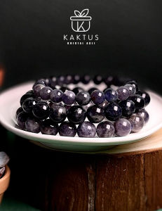 KAKTUS Kristal Asli Iolite aka cordierite Crystal Bracelet For intuition & emotional healing