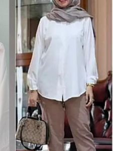KEMEJA WANITA POLOS LENGAN PANJANG CASUAL HITAM PUTIH KEMEJA POLOS KEMEJA WANITA 10120
