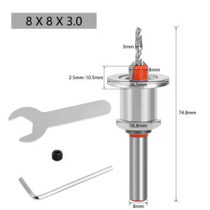Countersink Drill Bit Woodworking Router Bit Set Milling Cutter Screw Extractor Chamfer Screws