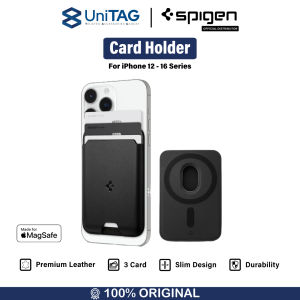 Card Holder Magnetic Spigen Valentinus MagFit Magsafe Leather Wallet Dompet Kartu Kulit