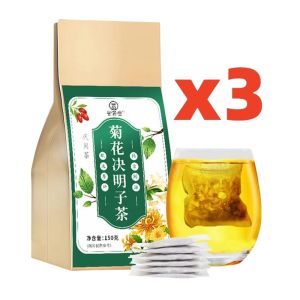 Trà Thảo Mộc Cúc Hoa + Kỷ Tử + Thảo Quyết Minh: Hỗ Trợ Gan - Giảm Khô Miệng & Hôi Miệng | Dành Cho Người Thức Khuya Nóng Gan (Bổ Sung Bồ Công Anh + Rễ Ngưu Bàng)