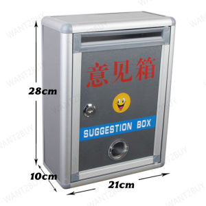 UMI Complain Suggestion Letter Post Mail Box Aluminium Mailbox Wall Mounted Outdoor Metal with Keys Lock Peti Surat 意见投诉箱