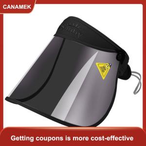【CANAMEK】 Ngoài trời Chống UV Visor Sun hat người đàn ông phụ nữ có thể gập lại thể thao năng lượng mặt trời bảo vệ di động che mặt lá chắn mũ che nắng mùa hè Mũ mặt trời