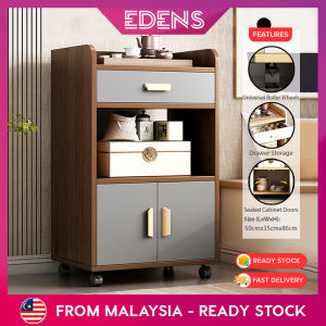 EDENS Modern Minimalist Sideboard with Wheels Cabinet for Living Room Cabinet with Drawer Kabinet Moden Minimalis Beroda - Fulfilled by Edens