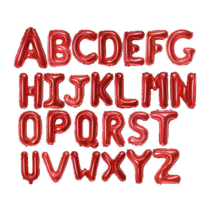 16 Inch A-Z Alphabet Letters Number Foil Black Blue Red Color Party Birthday Balloon / Belon Huruf 16 Inchi