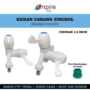 Kran Cabang Engkol Keran Double PVC Engkol