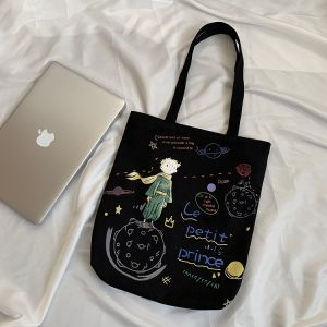 [Shopfascinating] canvas tote bag shoulder bag The Little Prince little Prince commemorative little Prince commemorative canvas bag canvas bag shoulder bag shopping bag leisure Artist