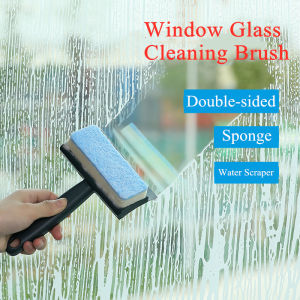 Candy Online Double-sided Window Glass Cleaning Brush Car Glass Wiper Cleaner Water Scraper Sponge Scrubber For Household