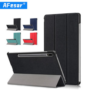 Case For Samsung Galaxy Tab S8 Plus SM-X800 SM-X805 SM-X806 12.4 inch Tri-Fold Smart Auto Wake-up Sleep stand Cover For S7 Plus SM-T970 SM-T975 SM-T976 Tablet  PU Leather Case