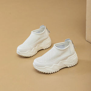 Perforated Casual Dad Shoes Breathable Womens Sneakers/Sport Shoes Versatile Daily Wear/Sandals Height Increasing Comfortable Shoes