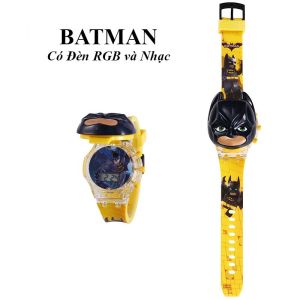 Đồng Hồ Đeo Tay Trẻ Em Có Đèn RGB Phát Nhạc Siêu Nhân Spiderman Đồ Chơi Cho Bé - Xem Ngày Giờ