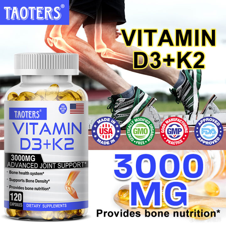 Vitamin K2 and D3 Supplement, Vitamin D3 K2, Strengthens Bones