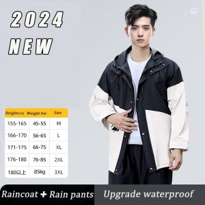 【24-hour long-lasting waterproof】 Thicken raincoat for men motorcycle raincoat raincoat for adult